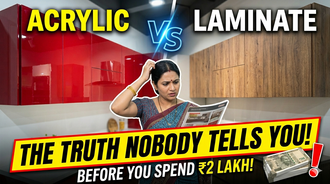 acrylic vs laminate kitchen cabinet